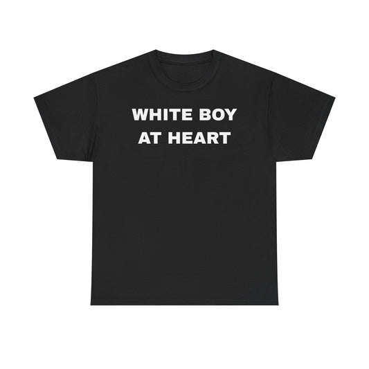 White Boy At Heart - Unisex Cotton Tee