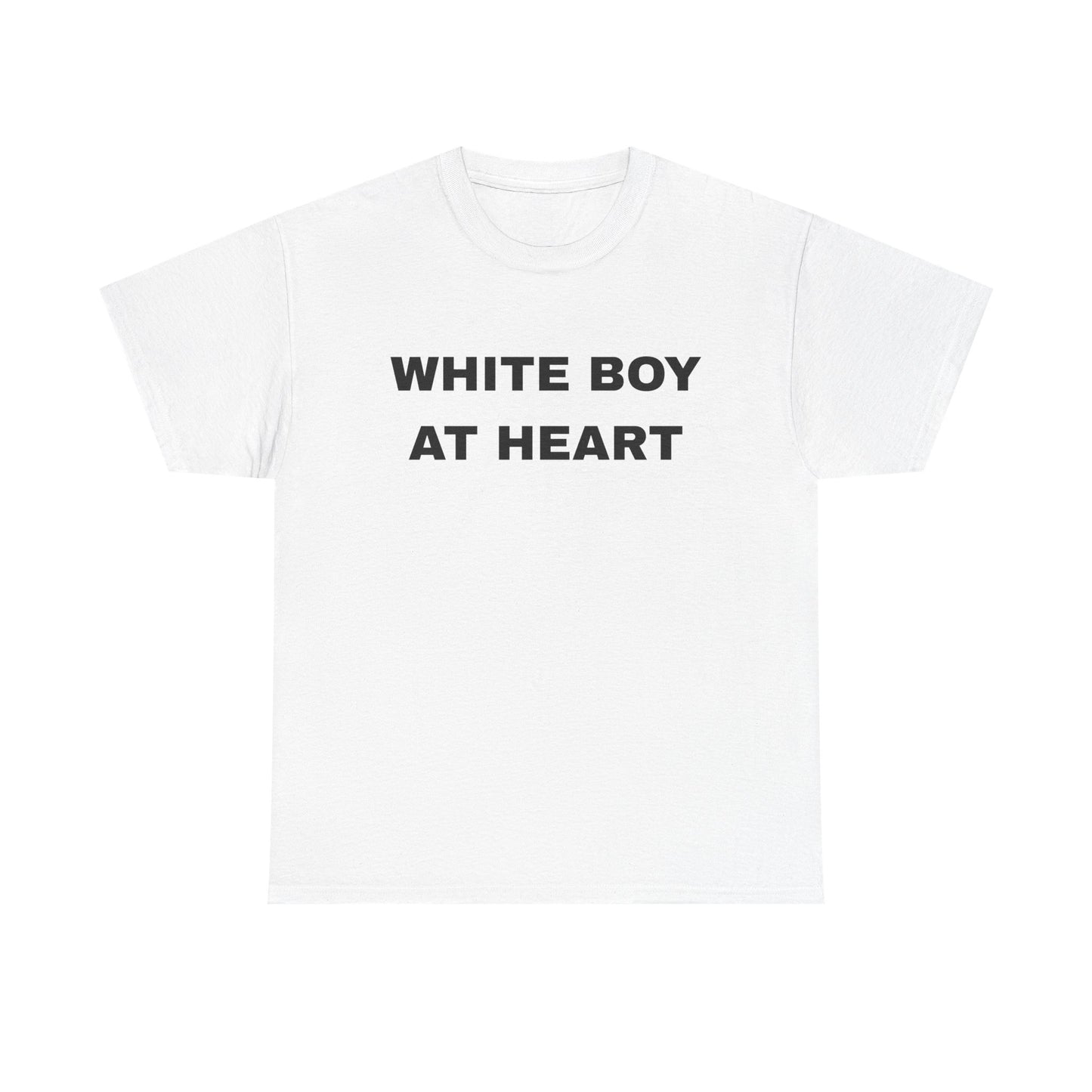 White Boy At Heart - Unisex Cotton Tee