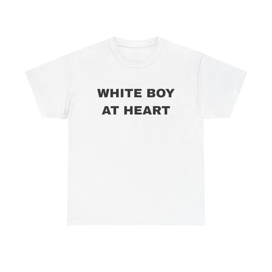 White Boy At Heart - Unisex Cotton Tee
