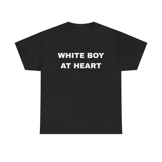 White Boy At Heart - Unisex Cotton Tee