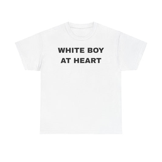 White Boy At Heart - Unisex Cotton Tee